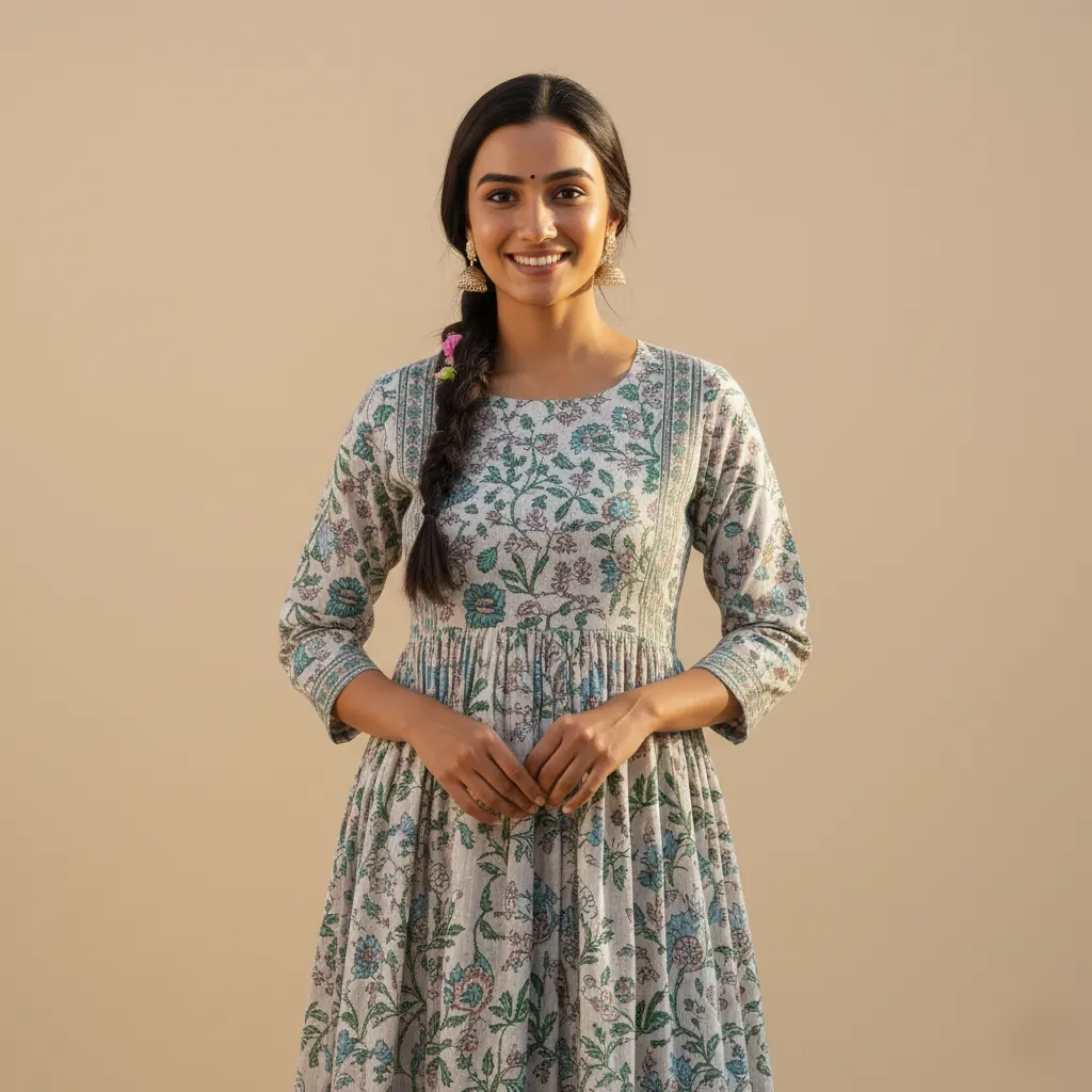 Green Floral Maxi Dress - Image 3