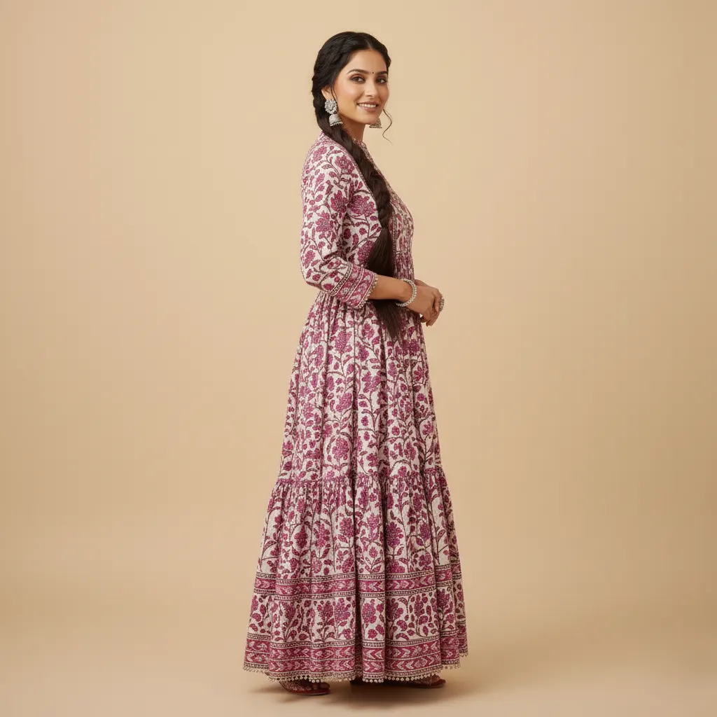 Pink Floral Maxi Dress - Image 4