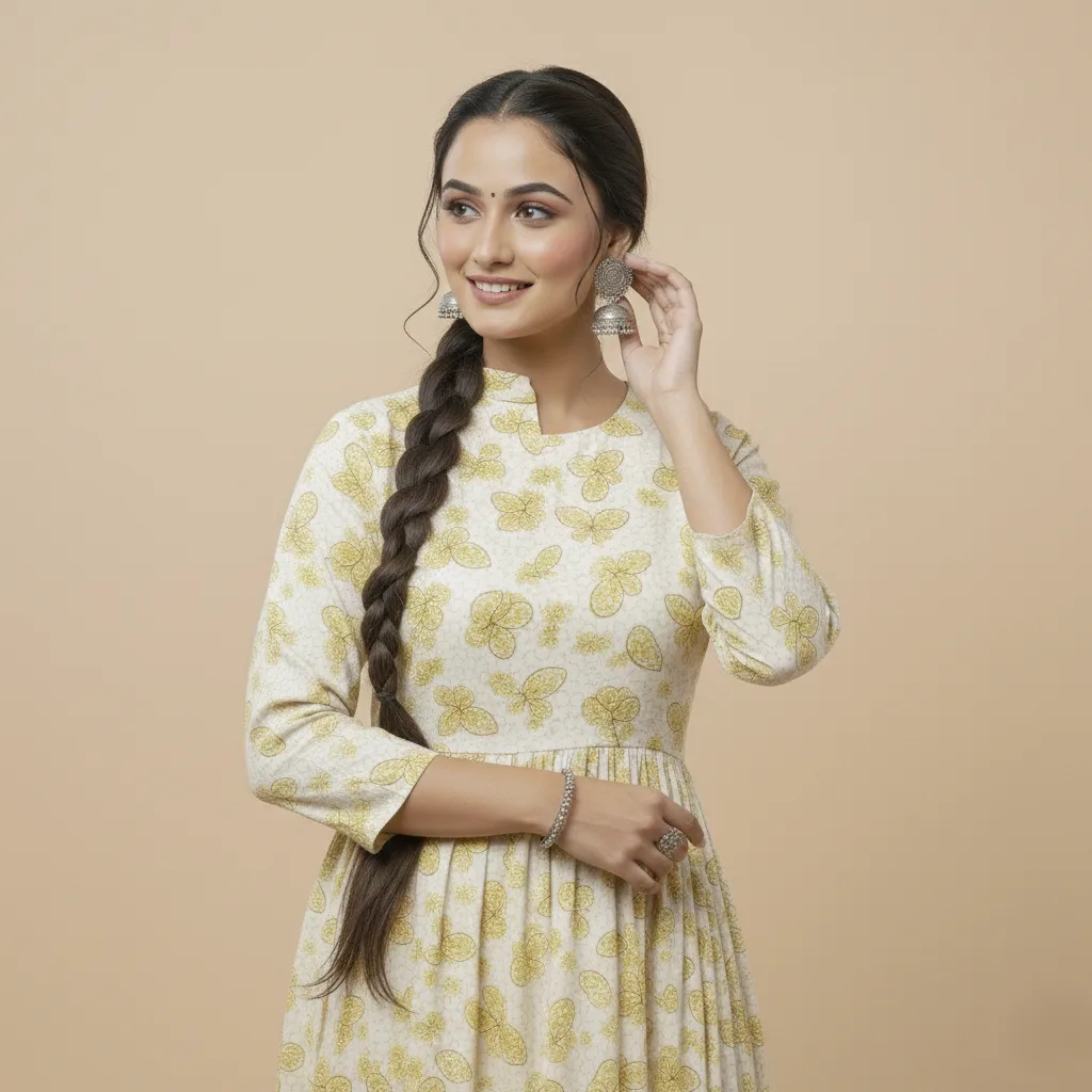Yellow Printed Maxi Dress - Image 2