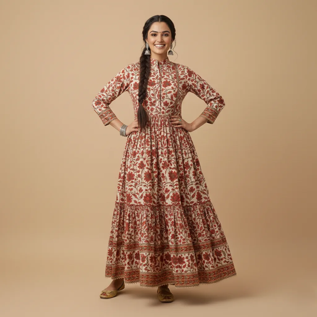 Red Floral Maxi Dress - Image 3