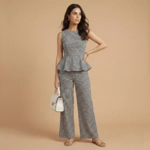 Monochrome Peplum Co-ord Set