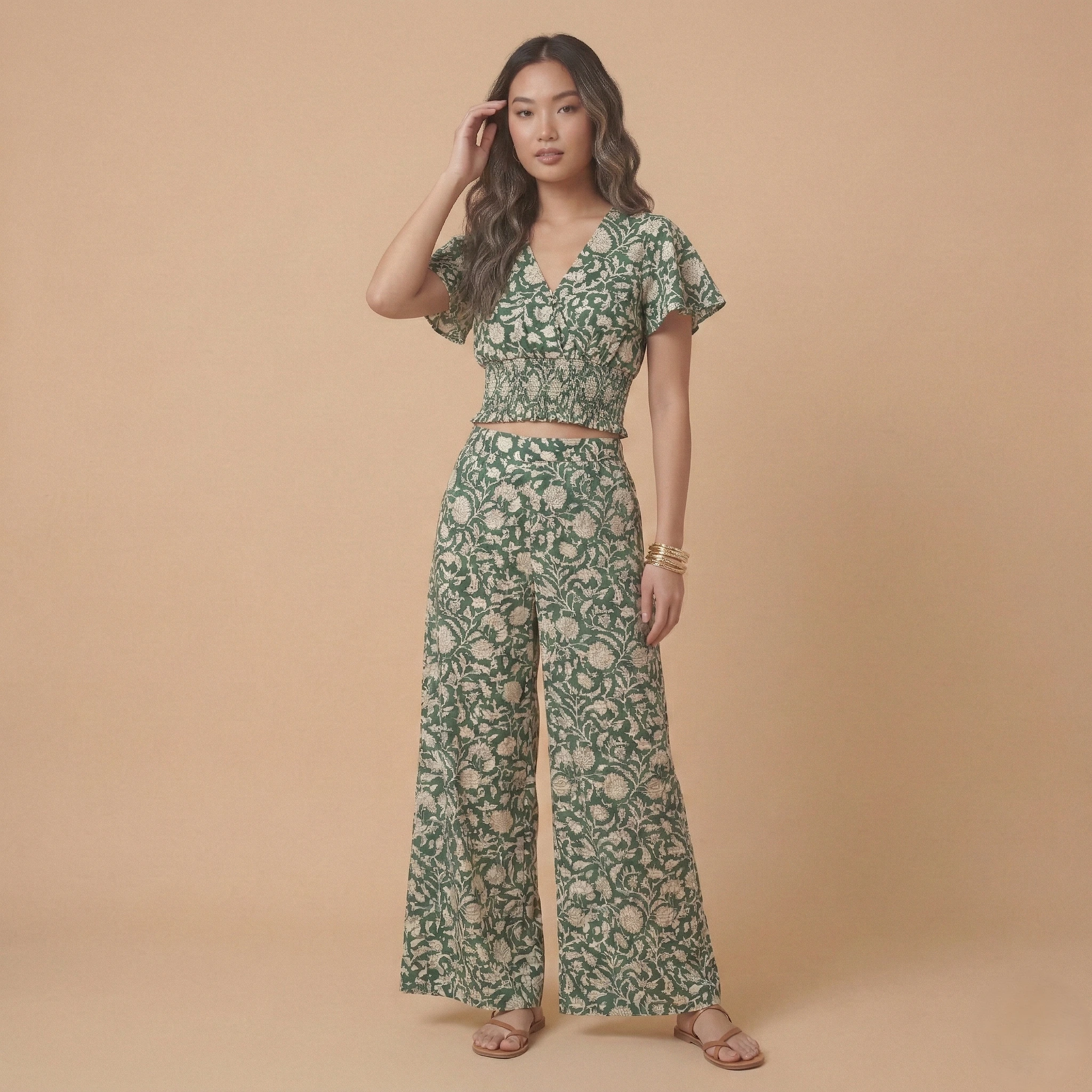 Botanical Smocked Co-ord Set