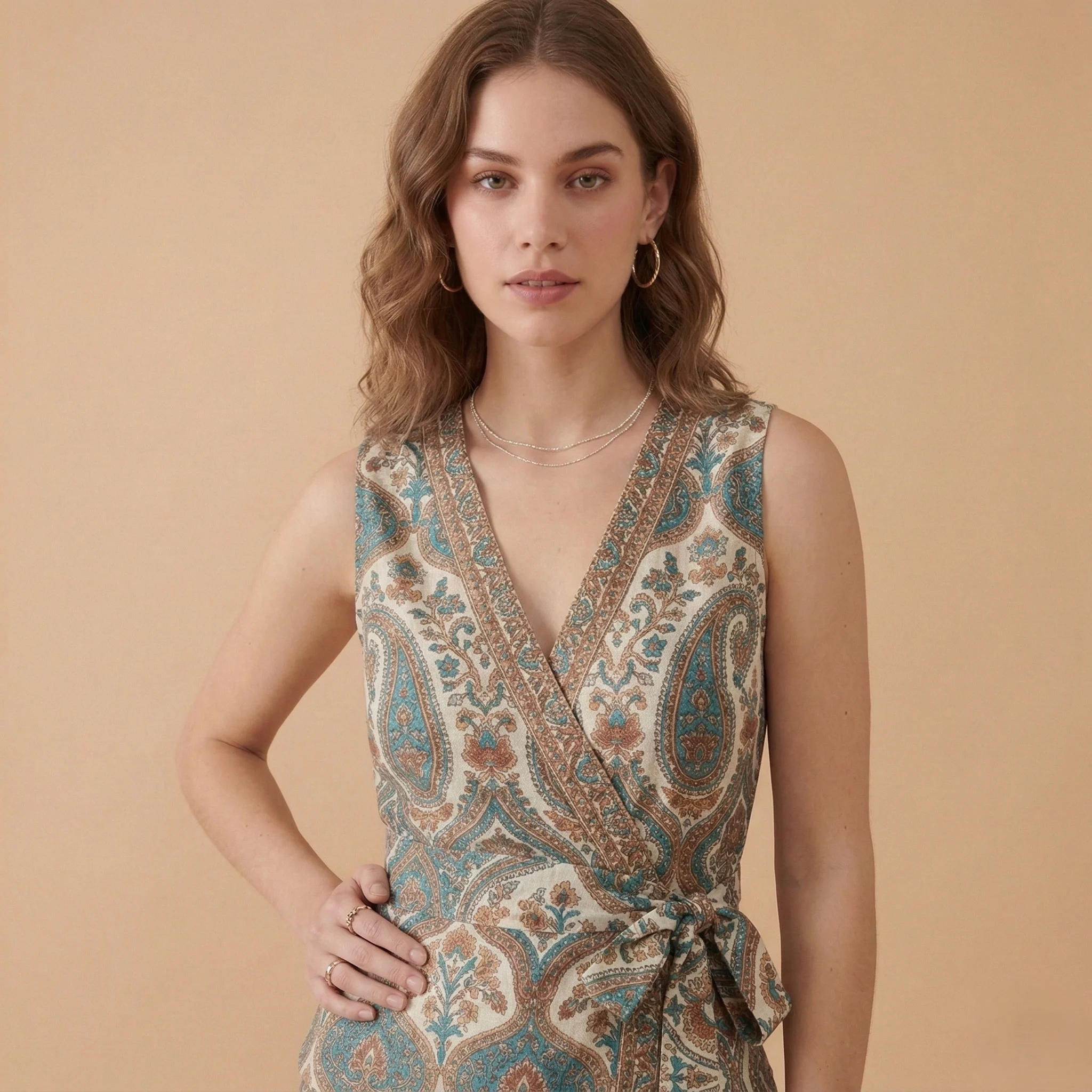 Turquoise Wrap Co-ord Set - Image 3