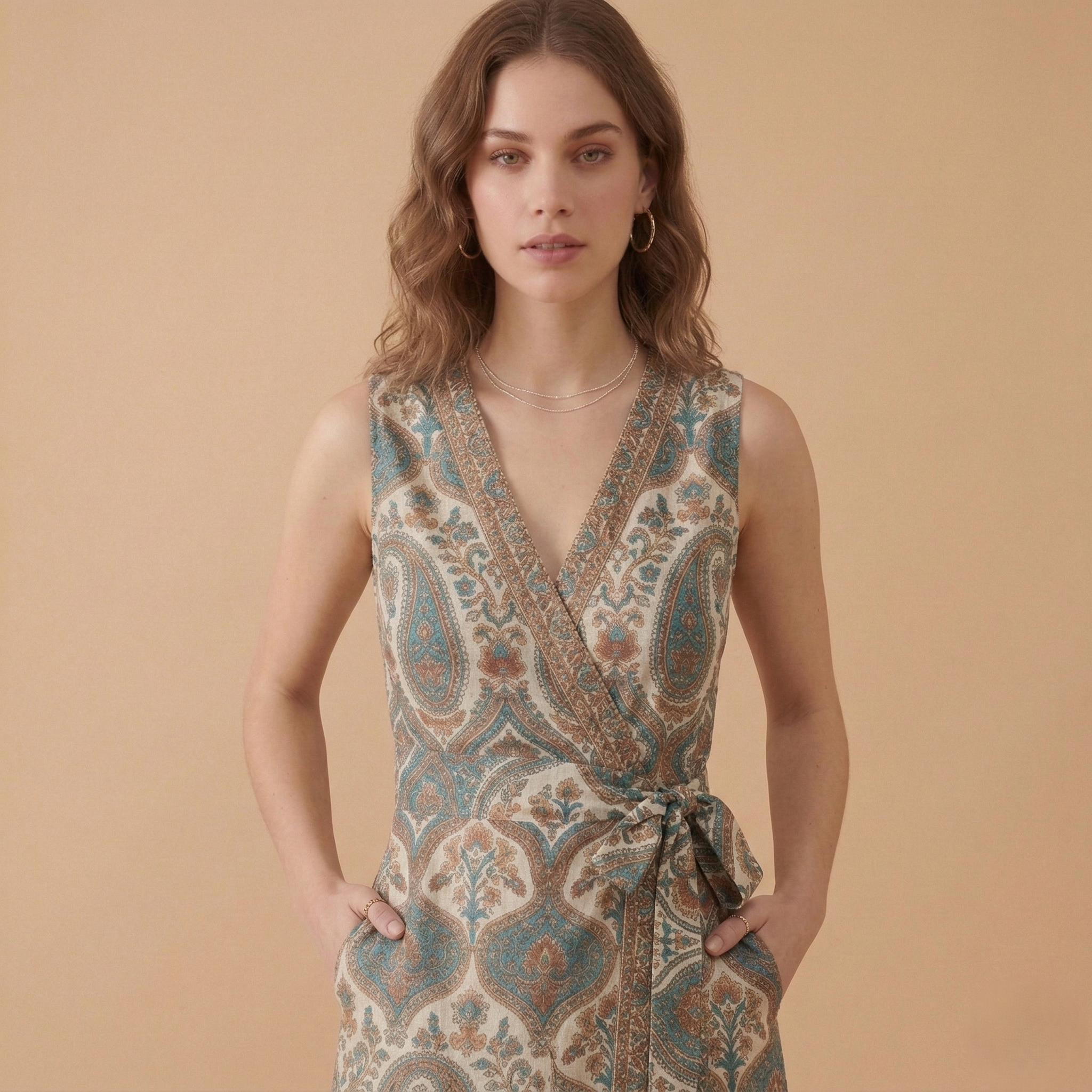 Turquoise Wrap Co-ord Set - Image 4