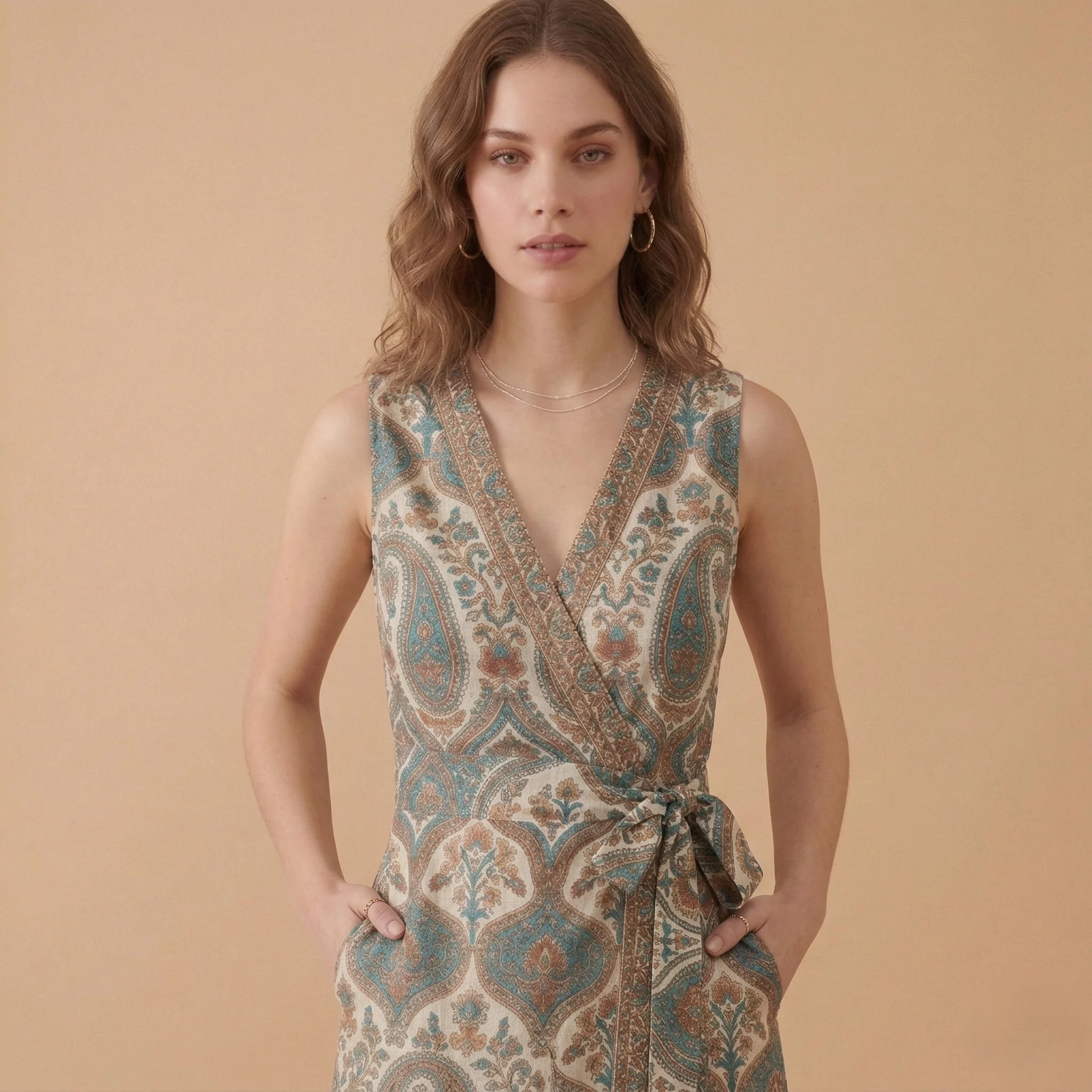 Turquoise Wrap Co-ord Set - Image 2