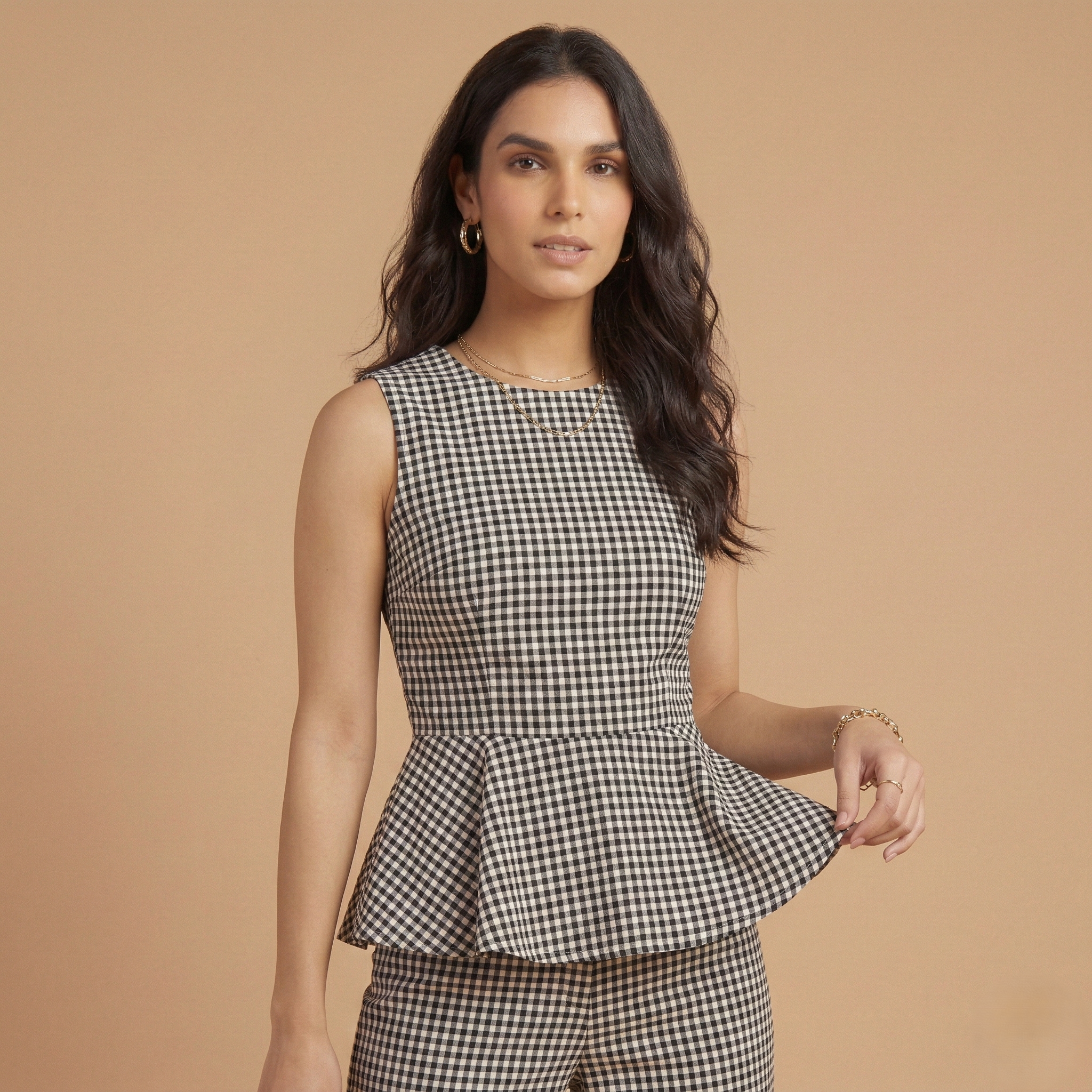 Monochrome Peplum Co-ord Set - Image 4