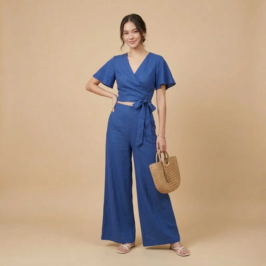 Indigo Linen Co-ord Set