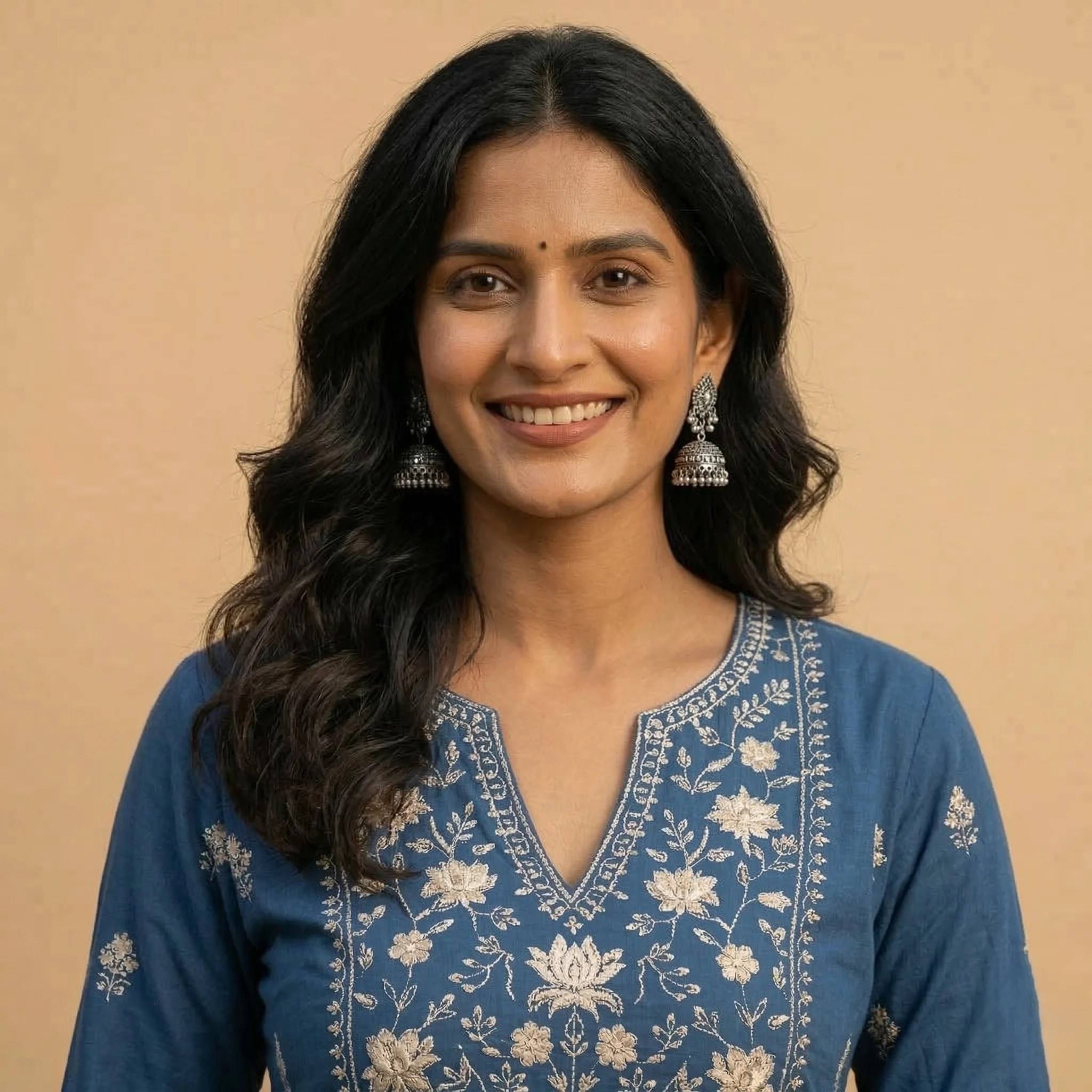 Prussian Blue Gilded Kurti - Image 3