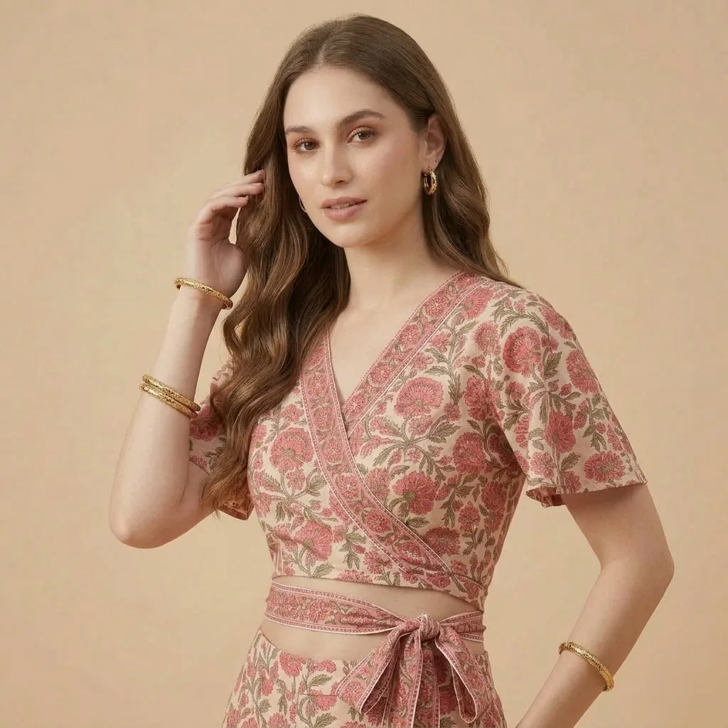 Floral Wrap Co-Ord Set - Image 2