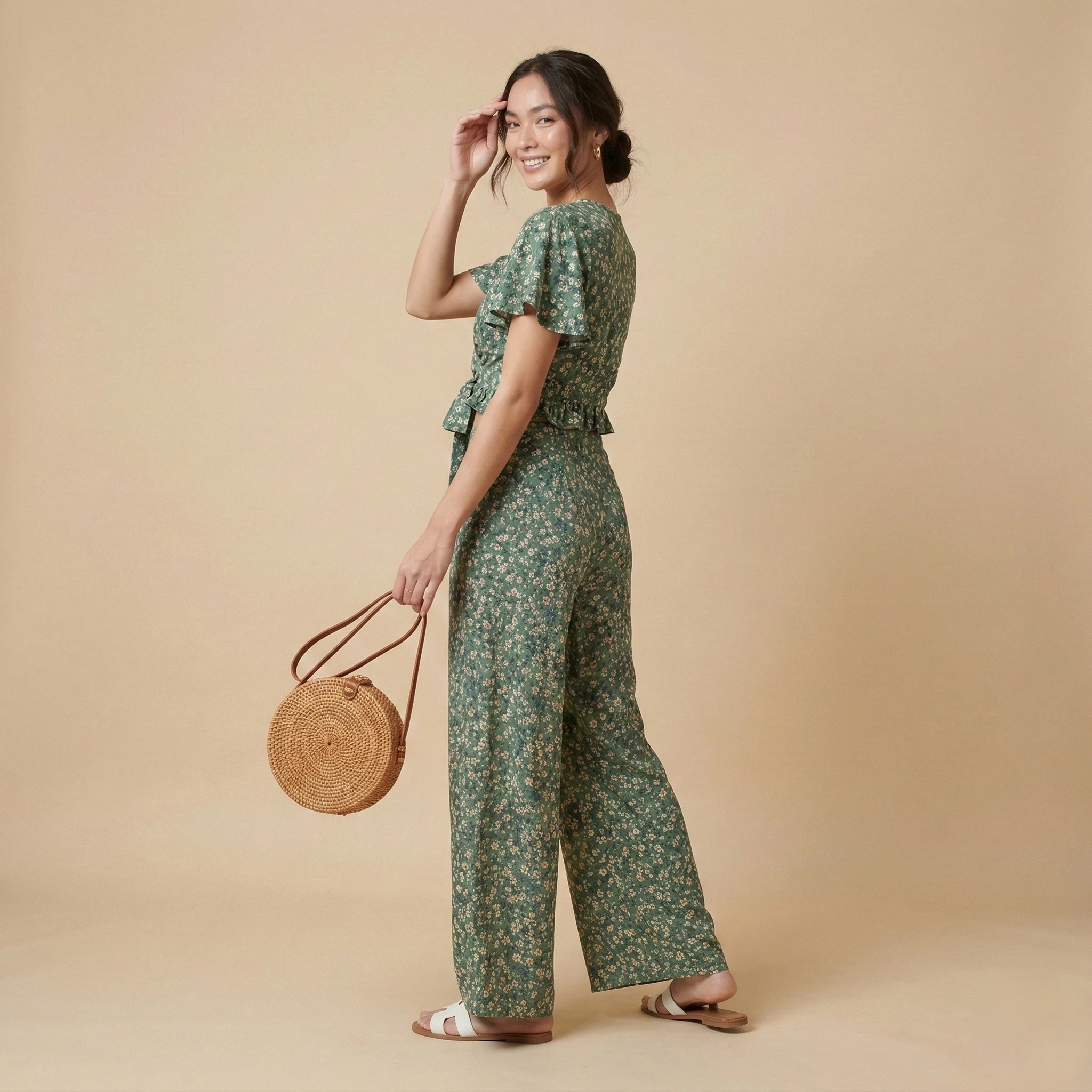 Green Floral Co-Ord Set - Image 4