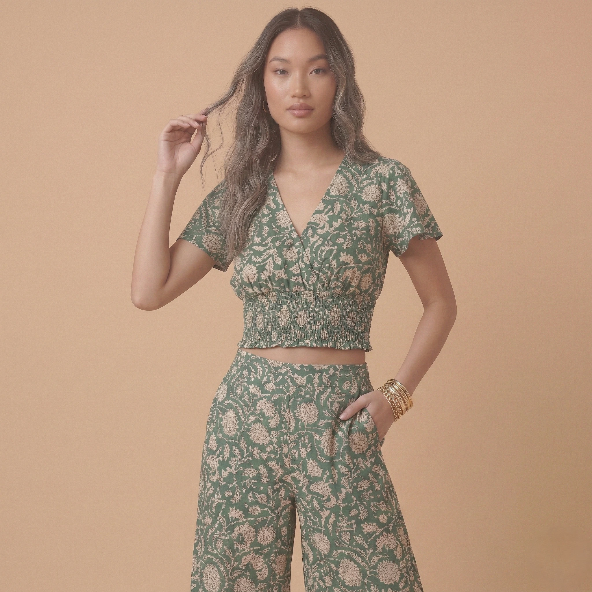 Botanical Smocked Co-ord Set - Image 3