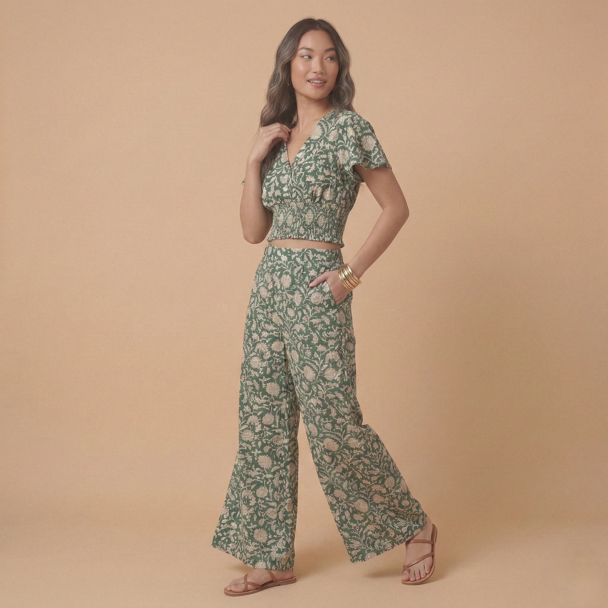Botanical Smocked Co-ord Set - Image 4