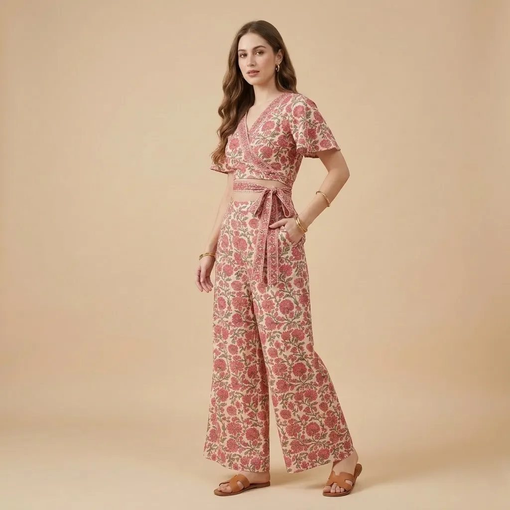 Floral Wrap Co-Ord Set - Image 4