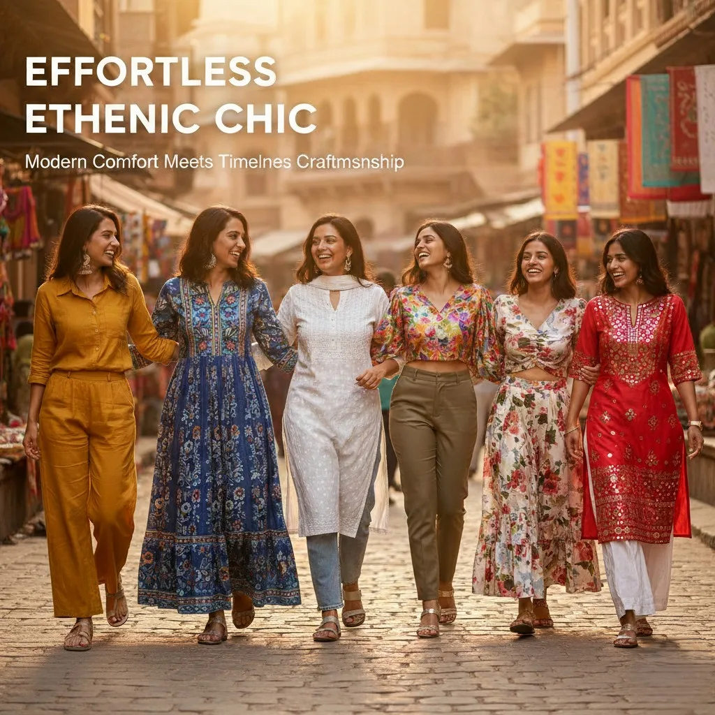 Women's ethnic wear collection featuring kurtis, dresses and stylish outfits by Rimson Lifestyle